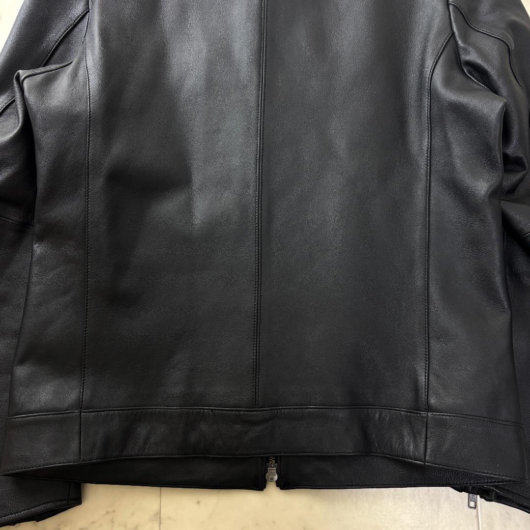 THE SHOP TK 本革 ラムレザー M シングルライダース ジャケット 黒