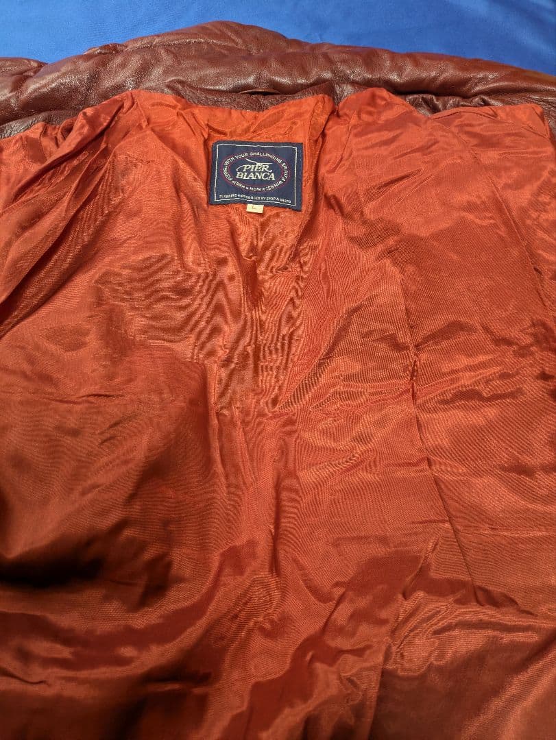 【美品】PIER BLANCA レザー ダウンジャケット サイズ L