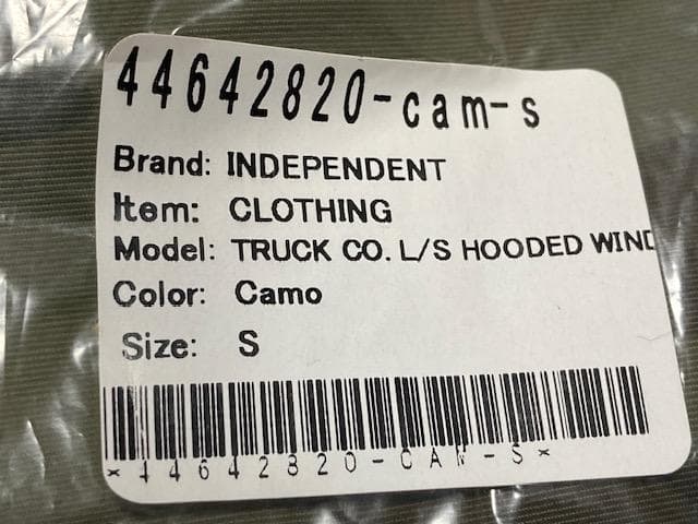 インディペンデント コーチジャケット S 迷彩 スケボー