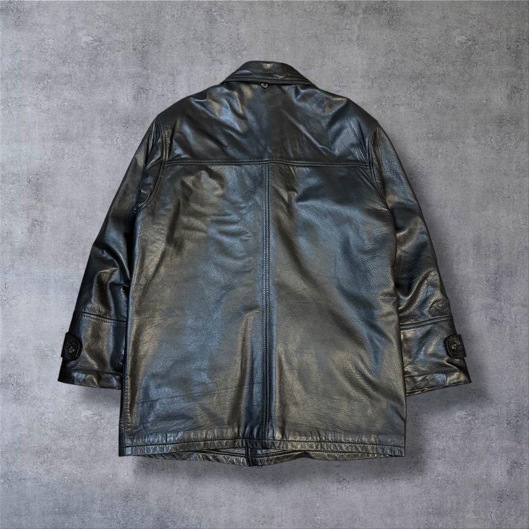 【美品】90s vintage 日本製 ラムレザー カーコート レザージャケット