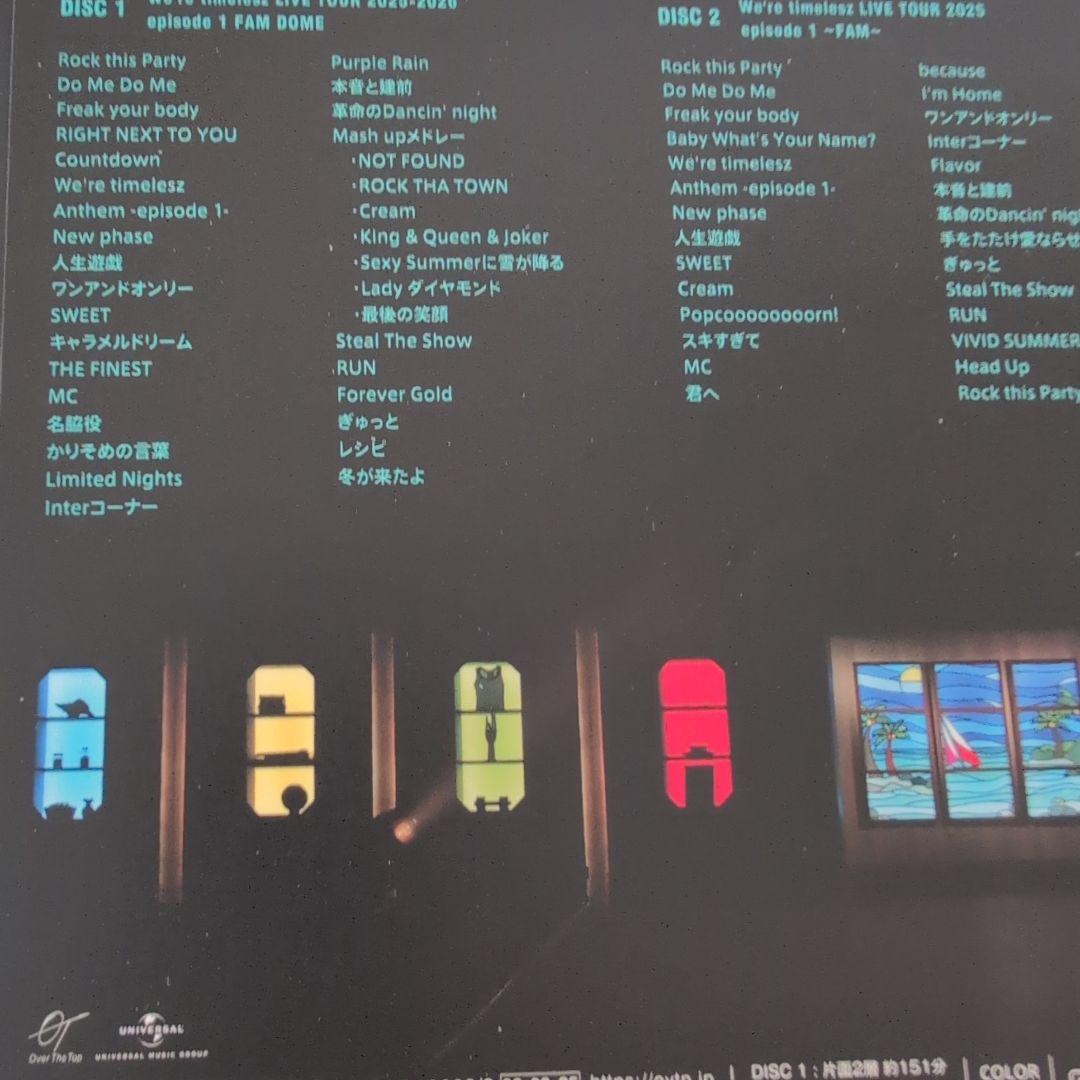 timelesz FAM DOME 2025-2026 初回限定盤 DVD