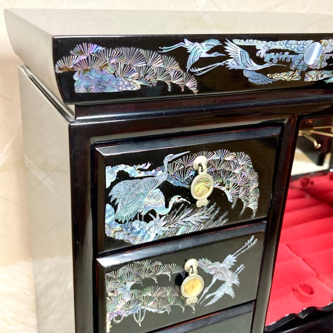 【未来】螺鈿細工 漆工芸 アクセサリーケース 宝石箱 韓国伝統工芸