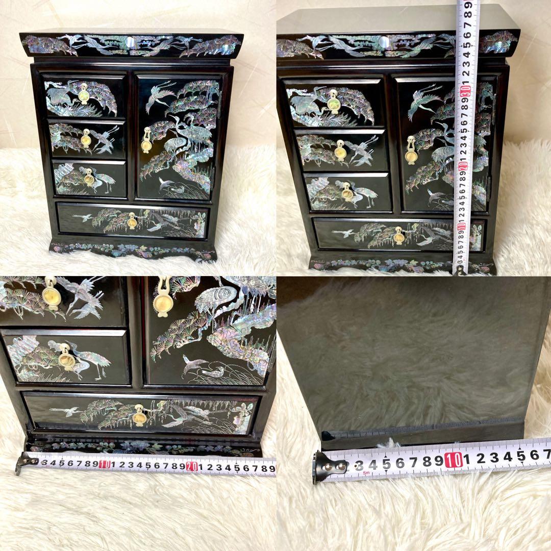 【未来】螺鈿細工 漆工芸 アクセサリーケース 宝石箱 韓国伝統工芸