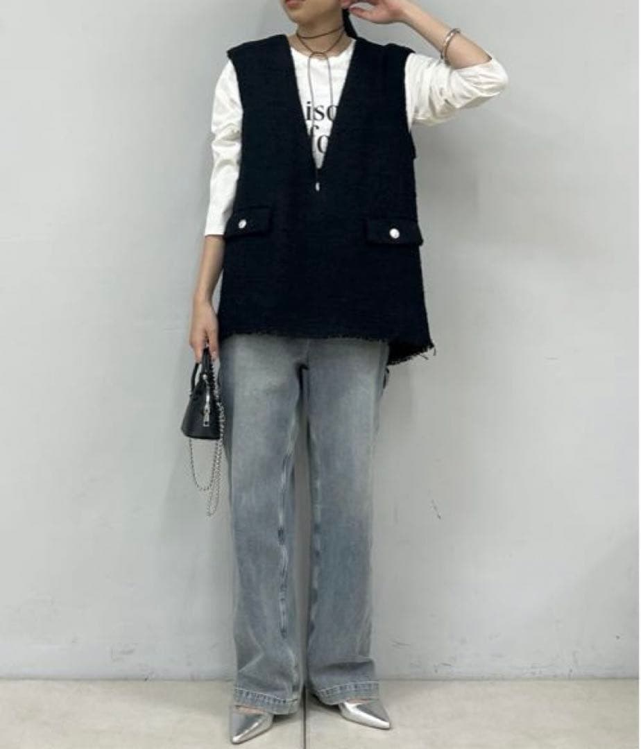 loungedress ツイードベスト　卒業式　入学式