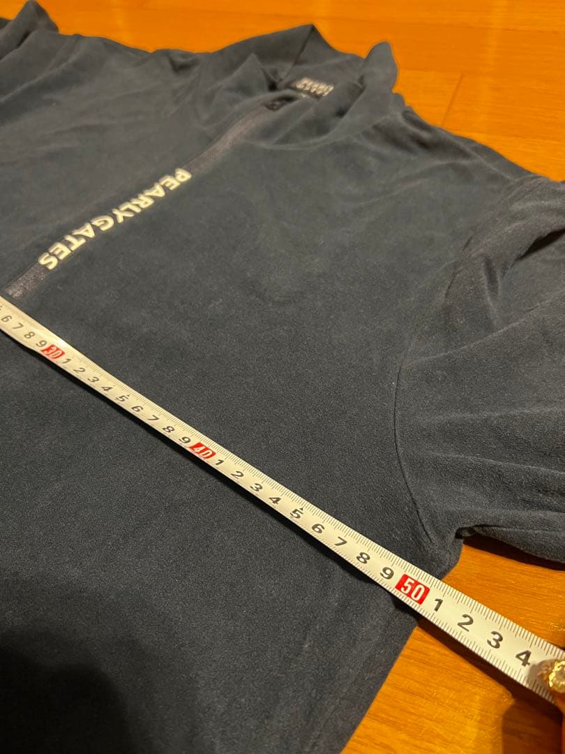 超美品パーリーゲイツ☆ハーフジップ カットソー あたたか素材　サイズ6 ネイビー