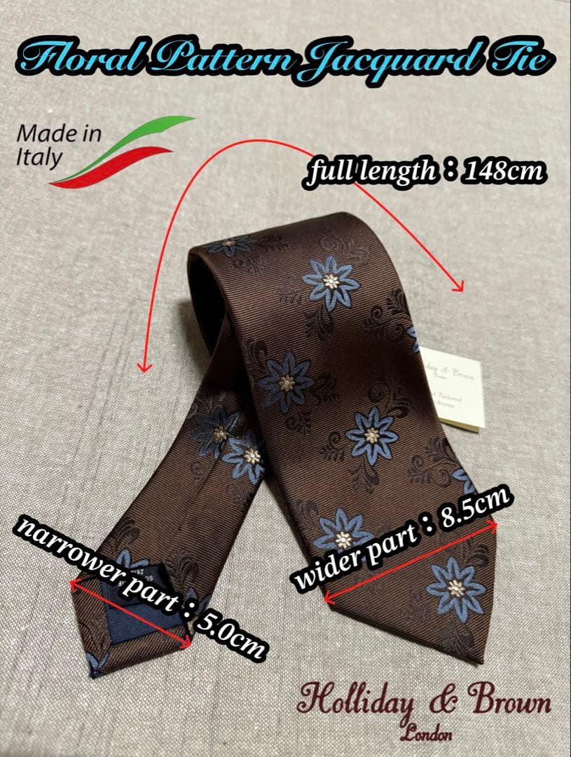 【新品】Holliday & Brown／ジャガード／花柄／フローラル／ブラウン