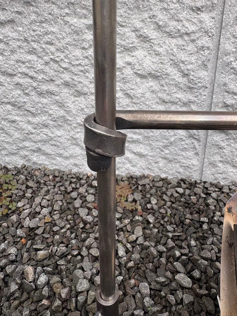 ハンドメイド　焚き火ハンガー　ファイヤーアンカー