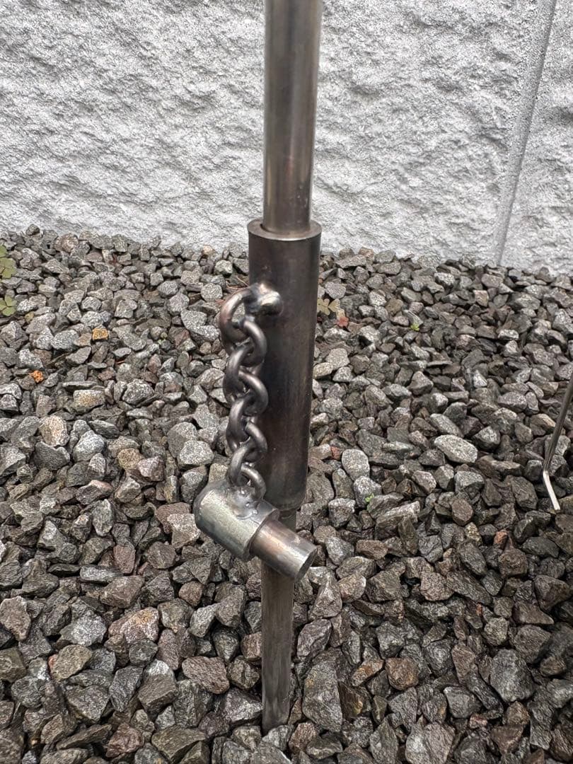 ハンドメイド　焚き火ハンガー　ファイヤーアンカー