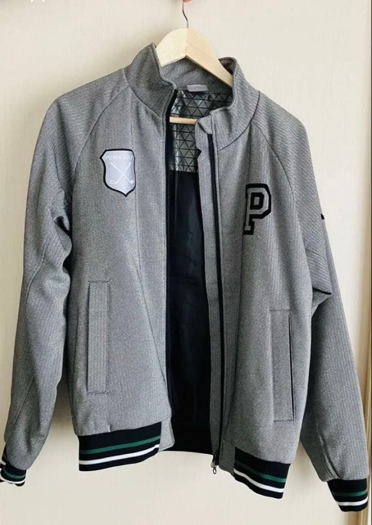 PUMA GOLF プーマゴルフ フルジップ ブルゾン グレー Pロゴ