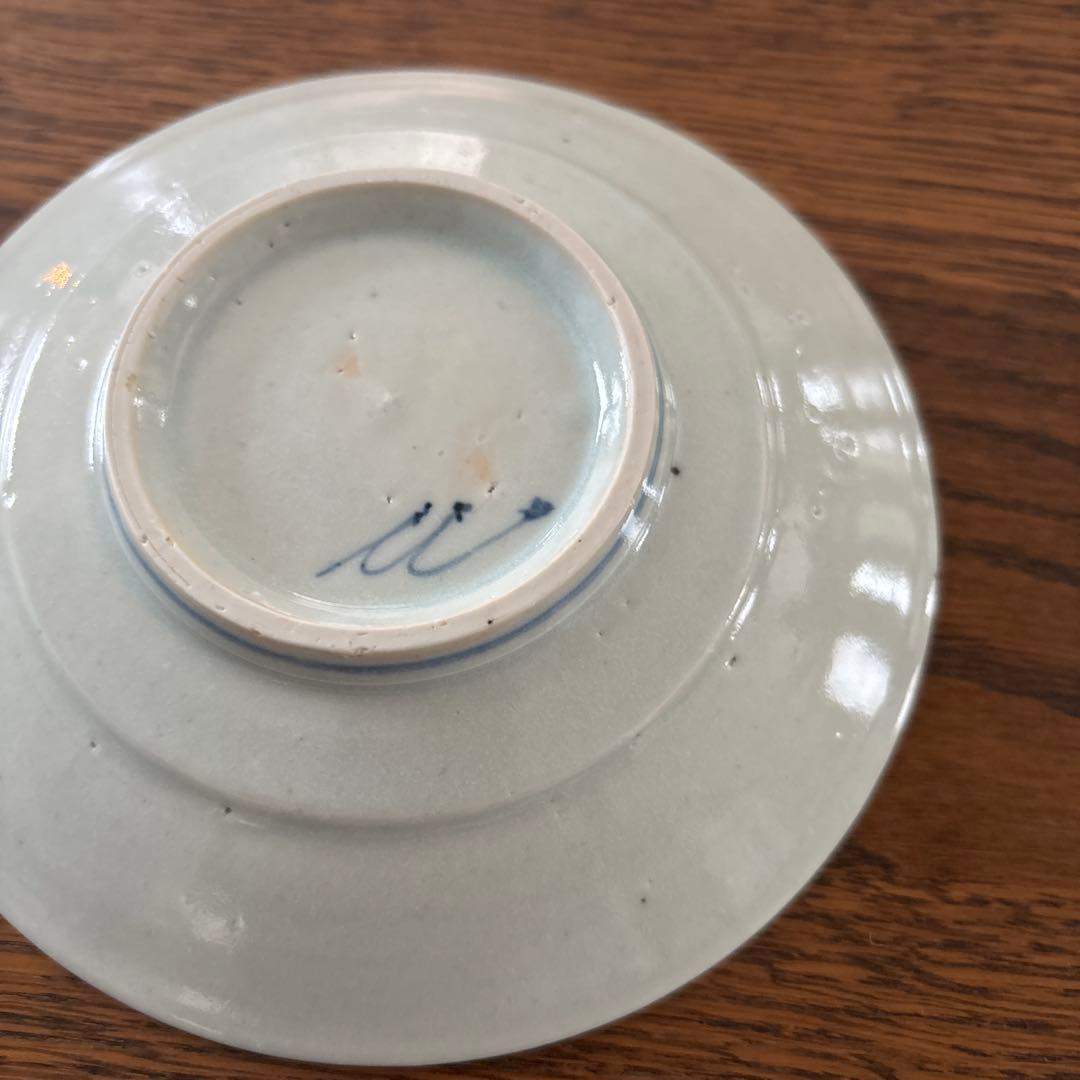 【未使用】佐藤もも子　皿　青い花柄