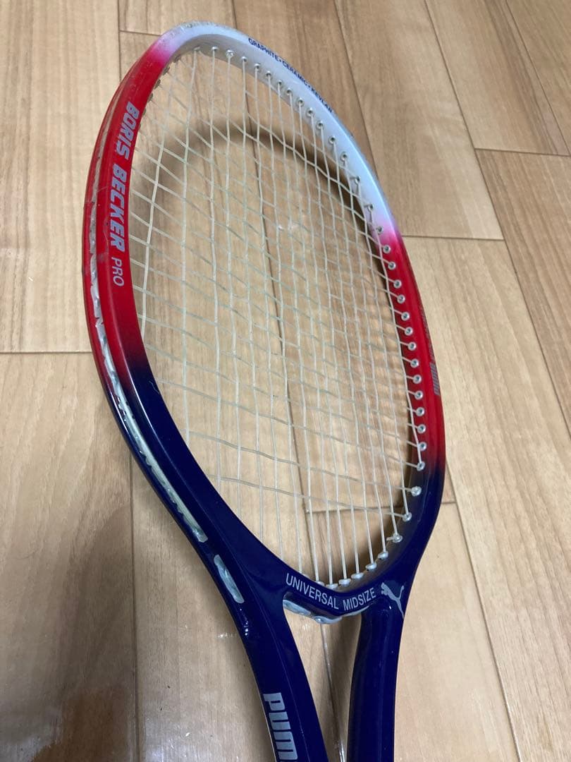 PUMA プーマ ボリスベッカー　硬式テニスラケット　希少　良品　ペプシカラー