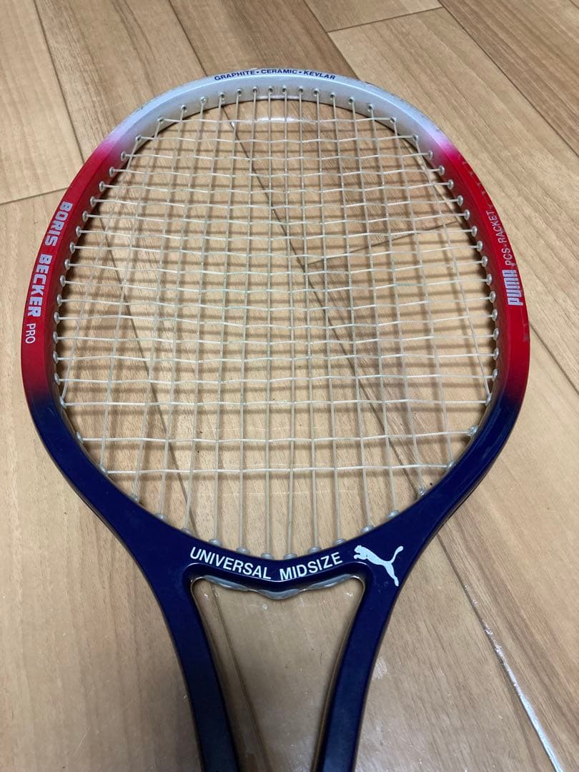 PUMA プーマ ボリスベッカー　硬式テニスラケット　希少　良品　ペプシカラー