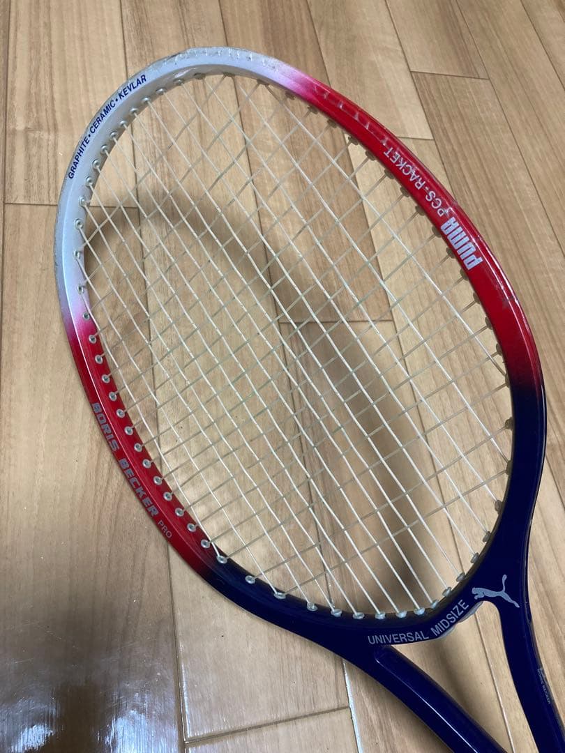 PUMA プーマ ボリスベッカー　硬式テニスラケット　希少　良品　ペプシカラー
