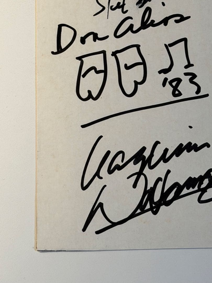 貴重 直筆サイン Jaco Pastorius 1983 ジャコ パストリアス