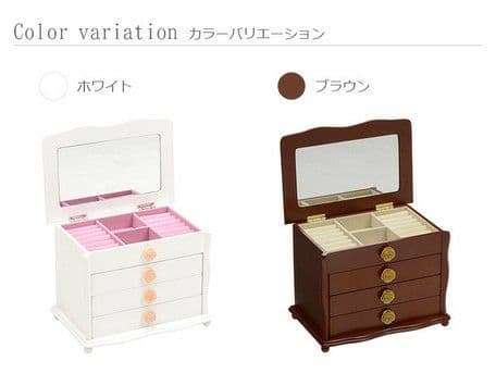 要問い合せ♥️大人女子へ♥️薔薇　ジュエリーボックス　収納　ブラウン　ホワイト