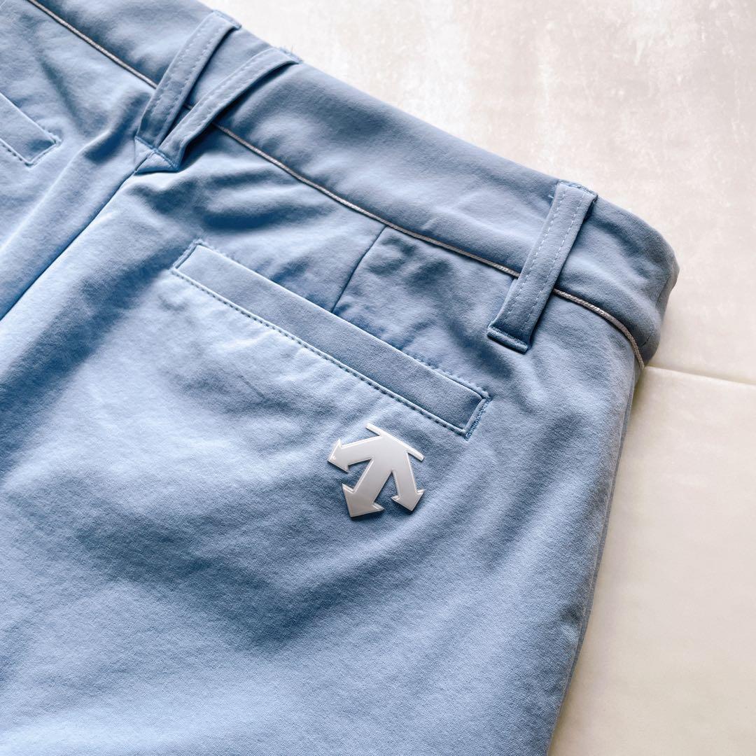 美品✨デサント ゴルフウェア セットアップ ニット キュロット プリーツ ロゴ入