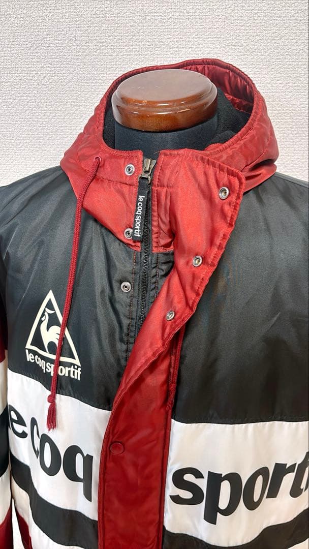 【le coq sportif】ダウンコート　スポーツウェア　赤　メンズ　LO