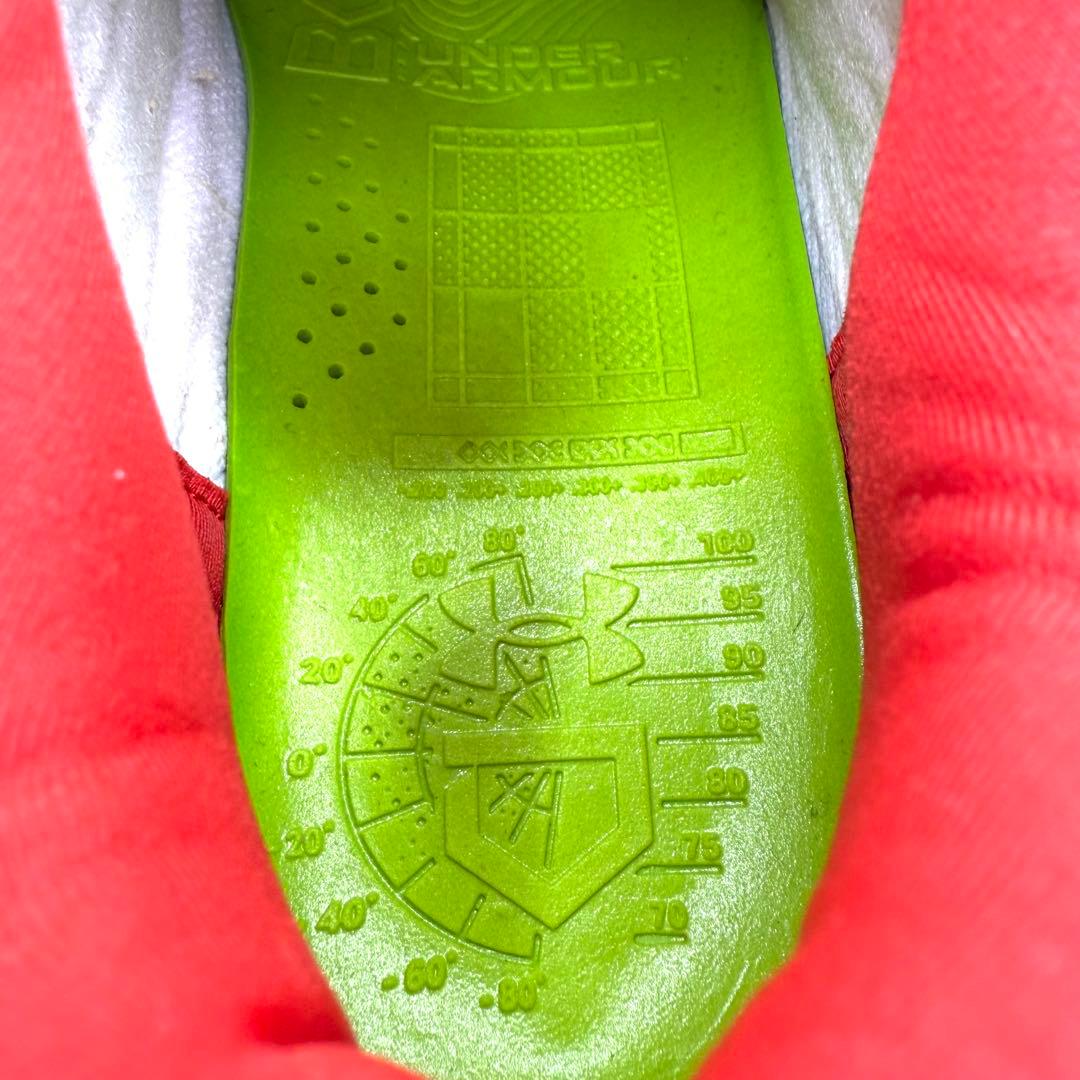 ド*ー様 【新品】アンダーアーマー UA 野球 スパイクシューズ メンズ 赤 2