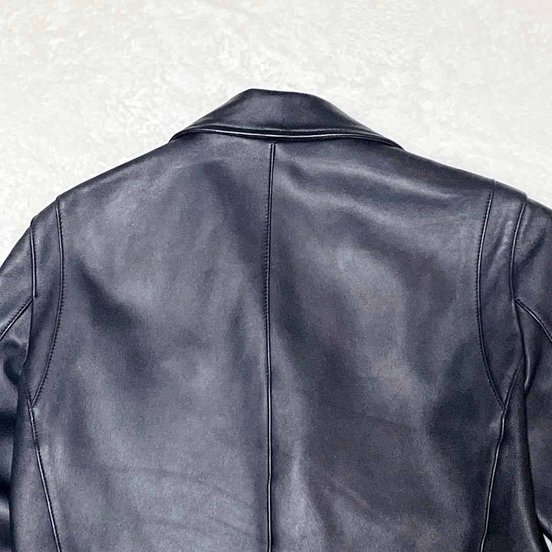 【美品】STUDIOUS ライダース　レザージャケット　ダブル　羊革