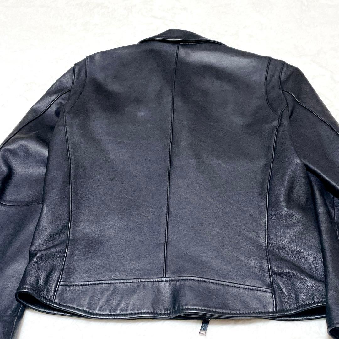 【美品】STUDIOUS ライダース　レザージャケット　ダブル　羊革