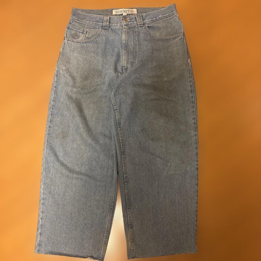 パンツ polar skate bigboy light blue denim