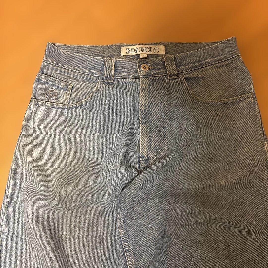 パンツ polar skate bigboy light blue denim