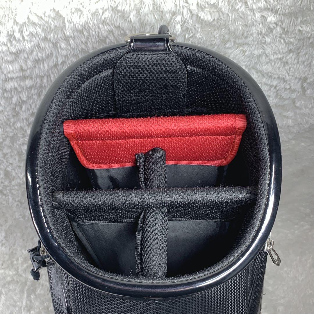 【極上美品】adabat キャディーバックブラック エナメル 5口