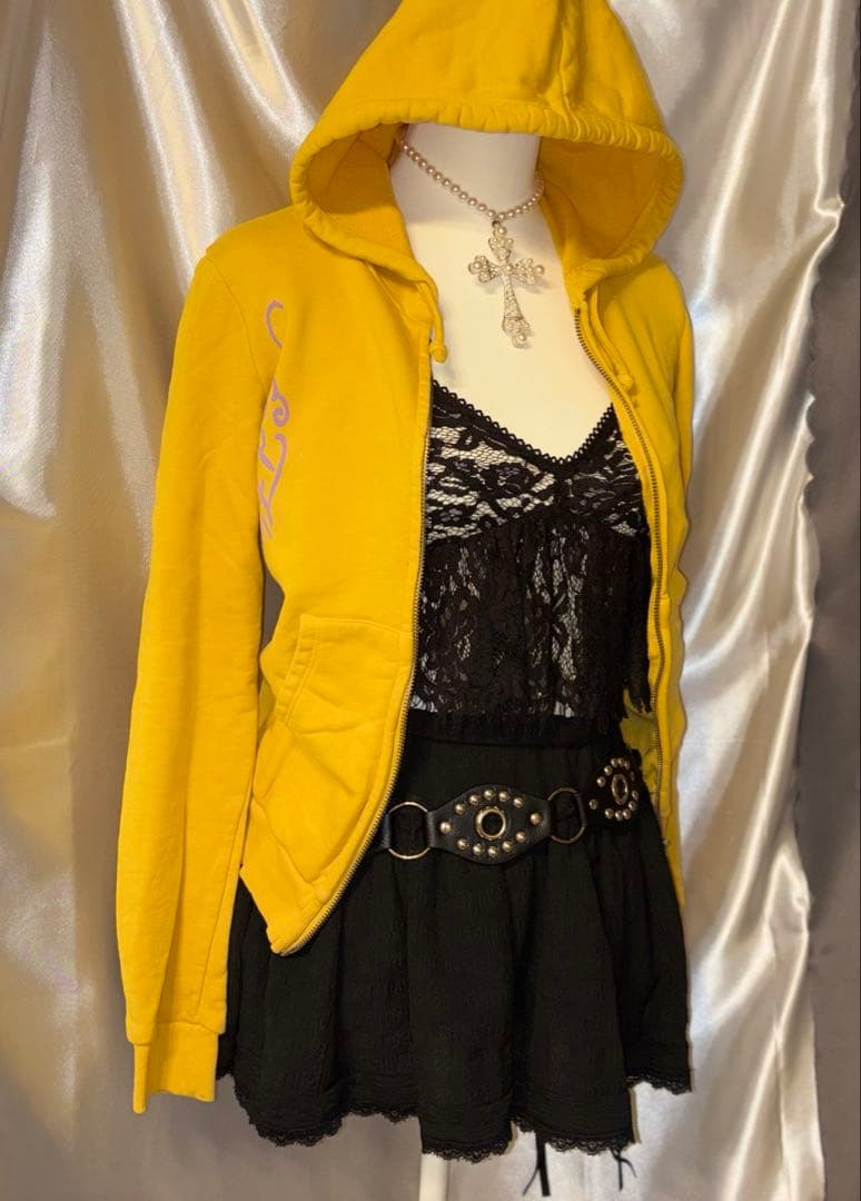 Ed hardy y2k double zip up パーカー グランジ 00s