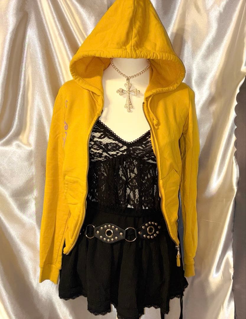 Ed hardy y2k double zip up パーカー グランジ 00s