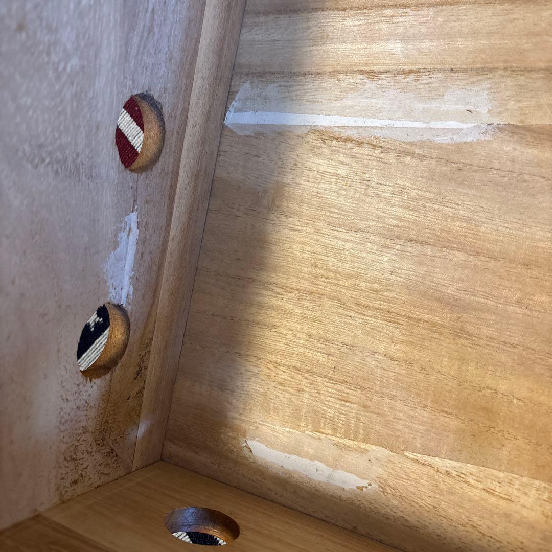 【美品】山善 木製キッチンワゴン 4段引き出し キャスター付 ストッカー