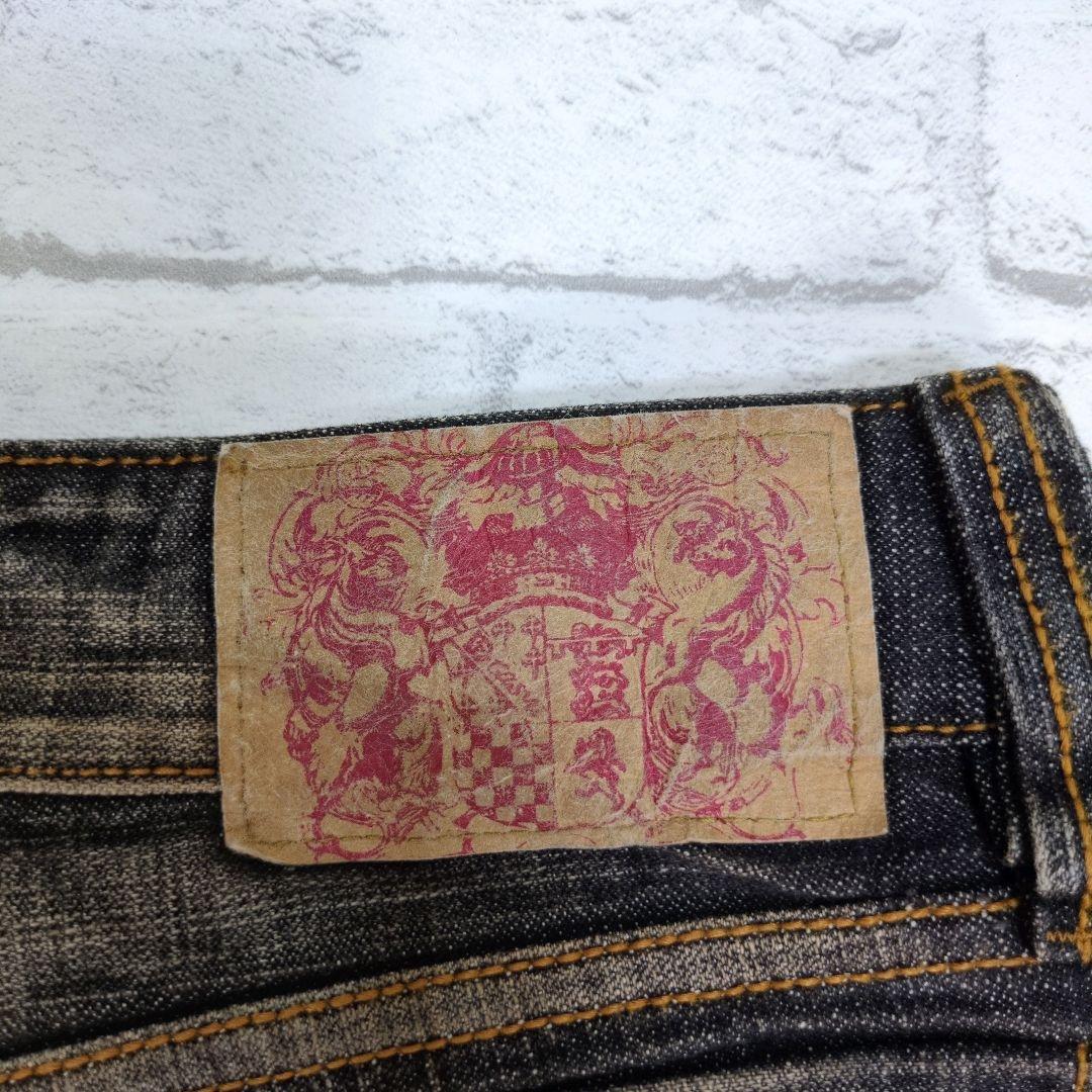 パンツ Casva 00s damage flare black denim pants