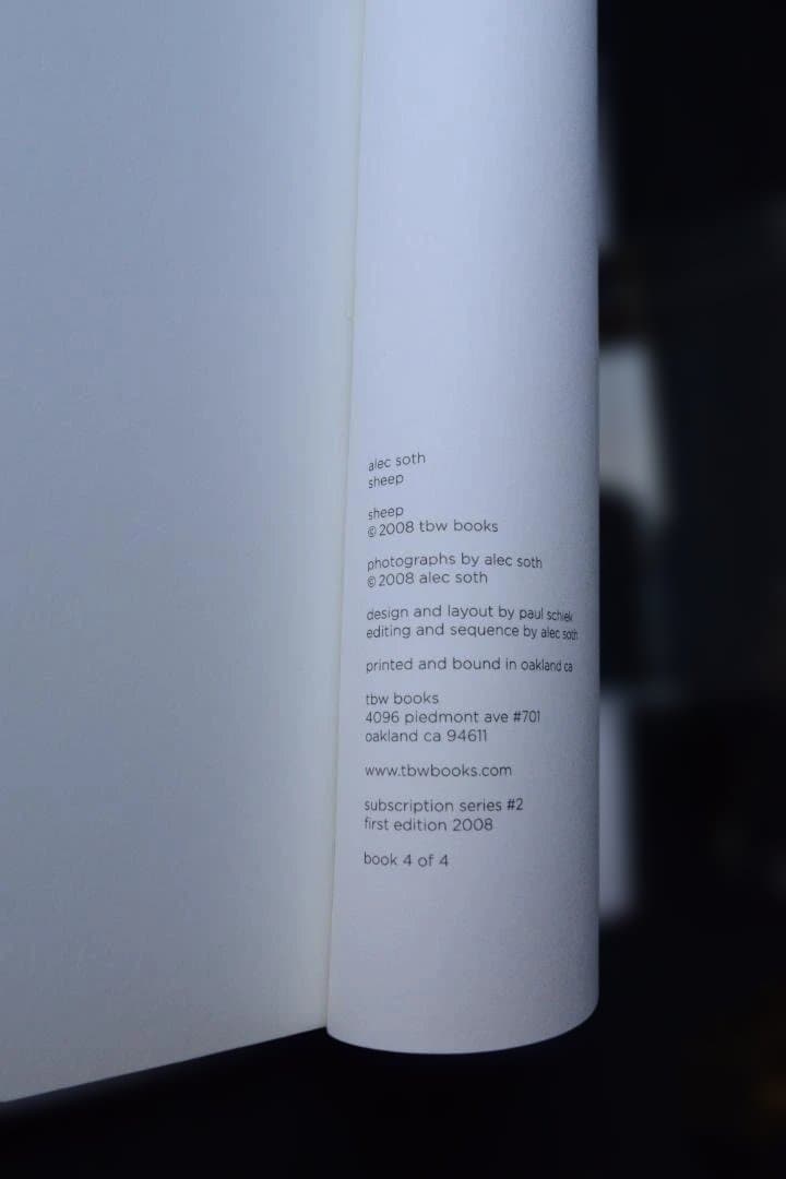 【Alec Soth：Sheep】800部限定　★新品・未読品・美本