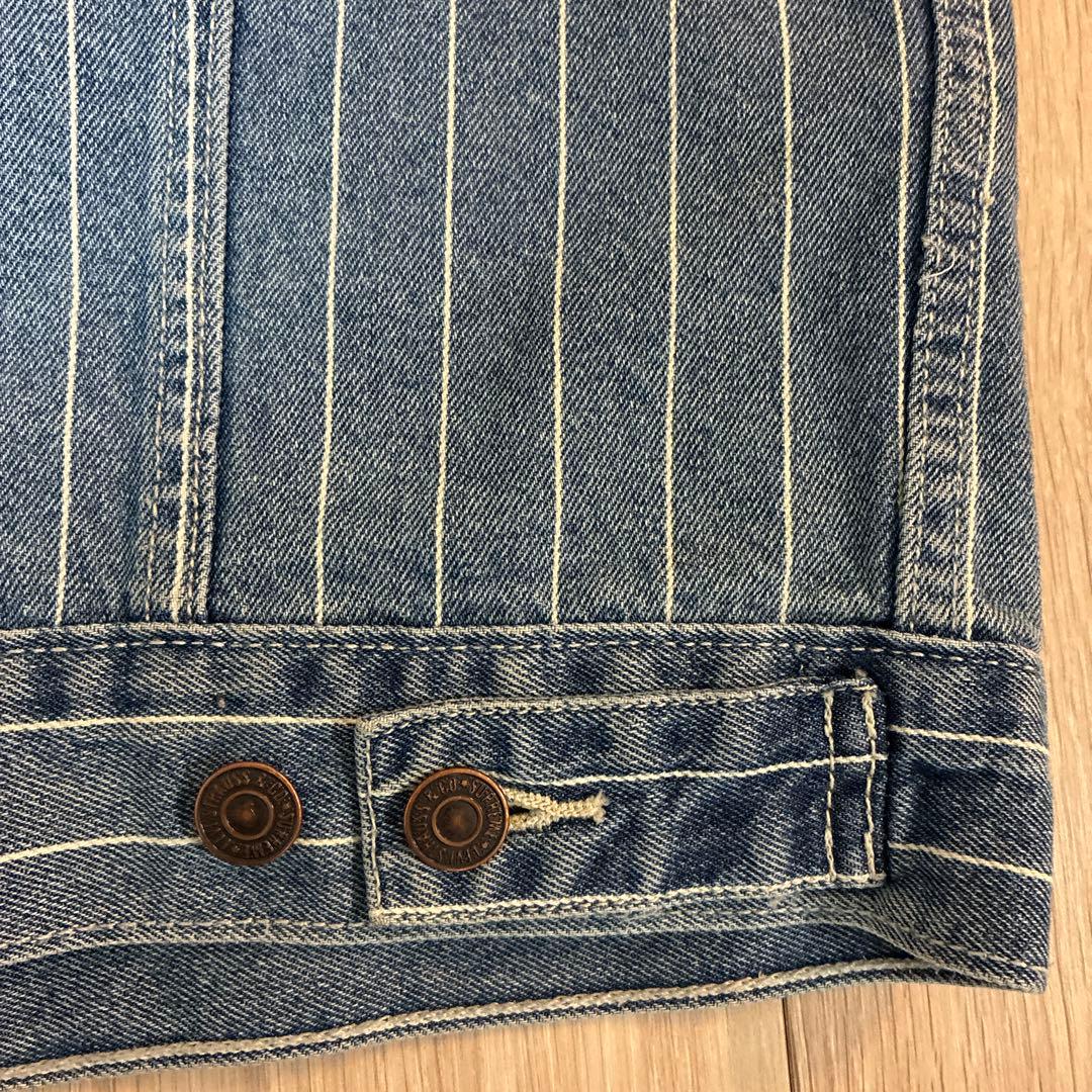 常田着 Levi's × Supreme ピンストライプ デニムジャケット