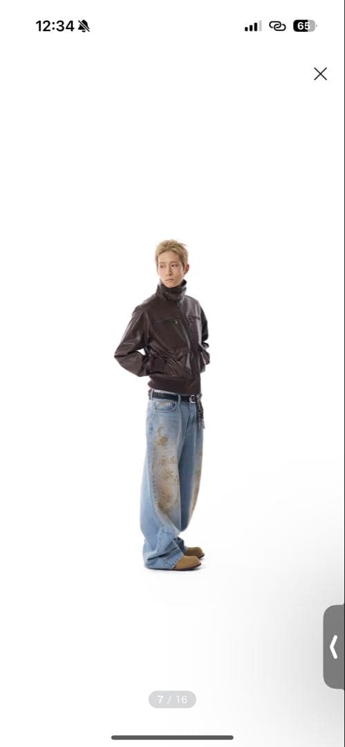 AAKAM レザージャケット Leather Jacket(Brown)サイズ1