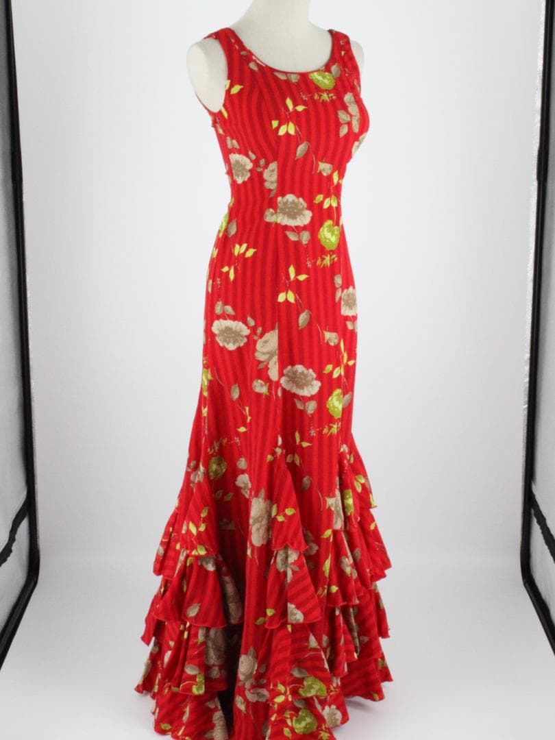 【美品 スペイン製 フラメンコ衣装】ストライプ MOLINA モリーナ ドレス