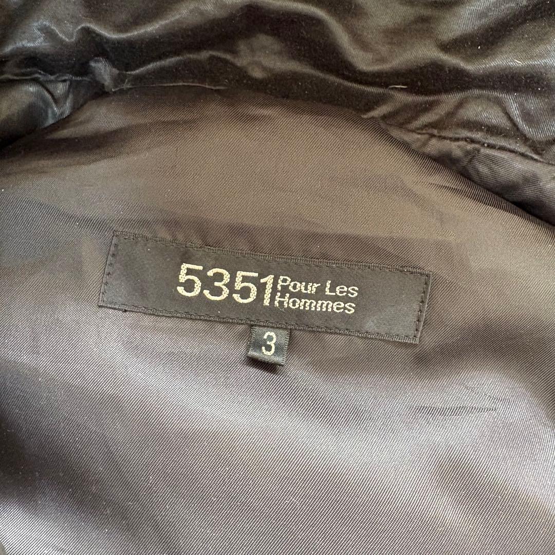 5351 POUR LES HOMMES ファー ダウンベストOpium フード