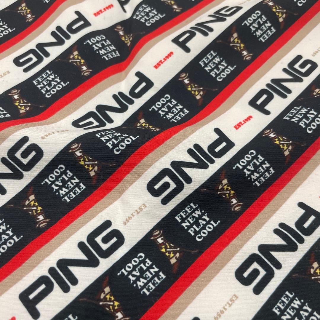 ■ PING ピン ゴルフウエア セットアップ 上下 総柄 ロゴ スカート S