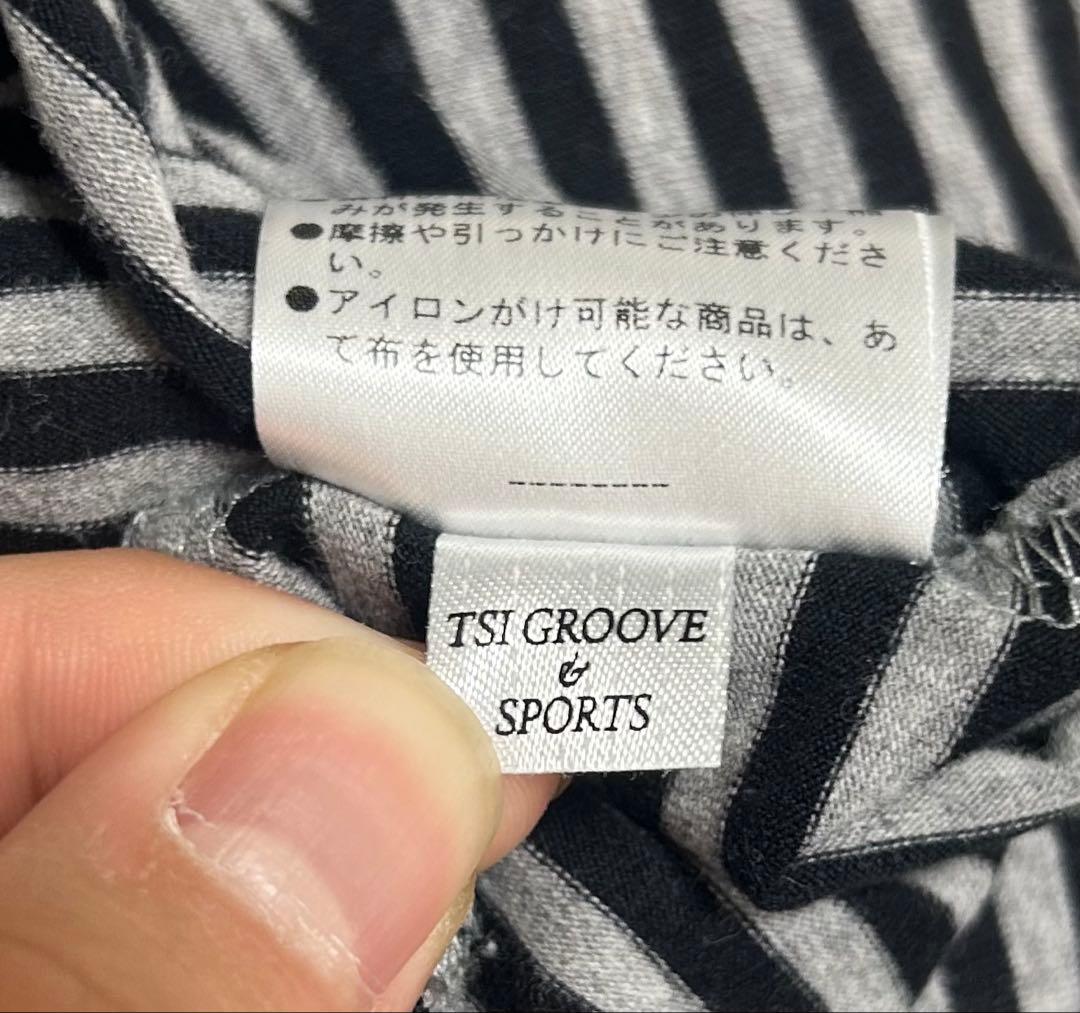 PEARLY GATES ボーダー　ハイネックカットソー　サイズ6