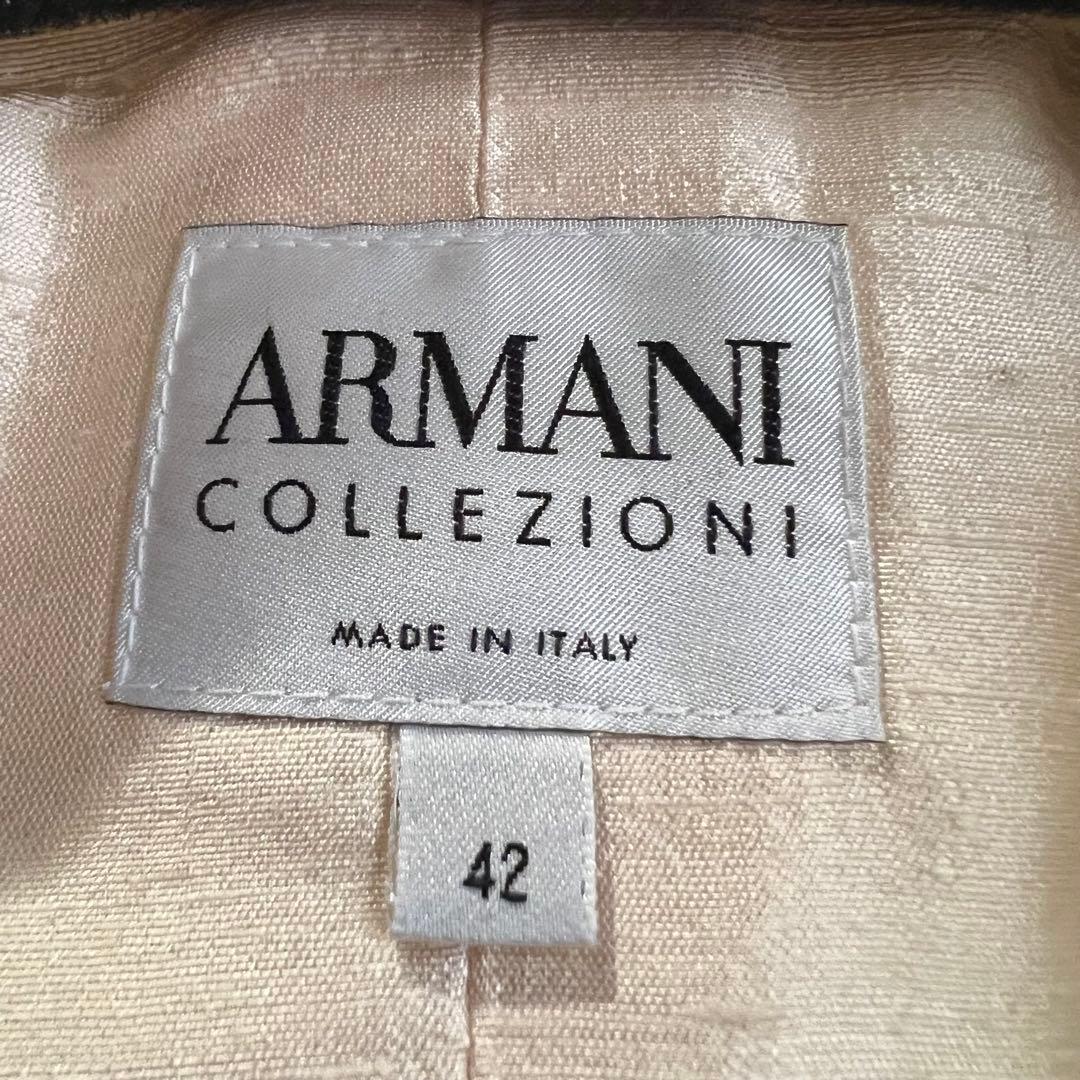 ARMANI COLLEZIONI 花柄　ジャケット　ベージュ　42サイズ