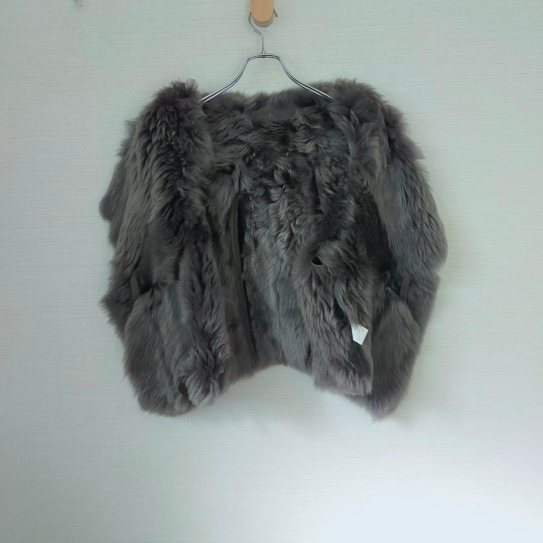 ムートン ファー付きベスト