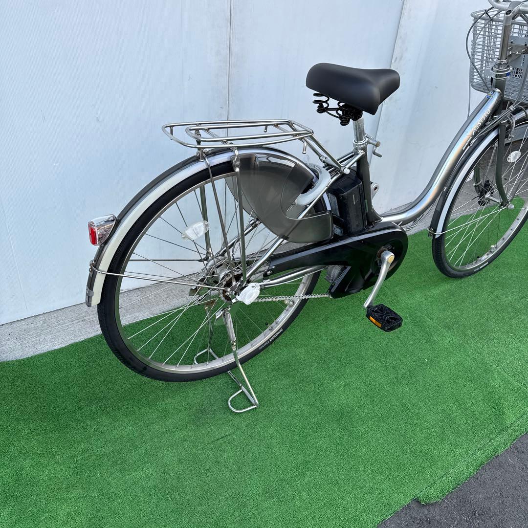 ブリヂストン電動アシスト自転車26インチ バッテリー12.3Ah シルバー