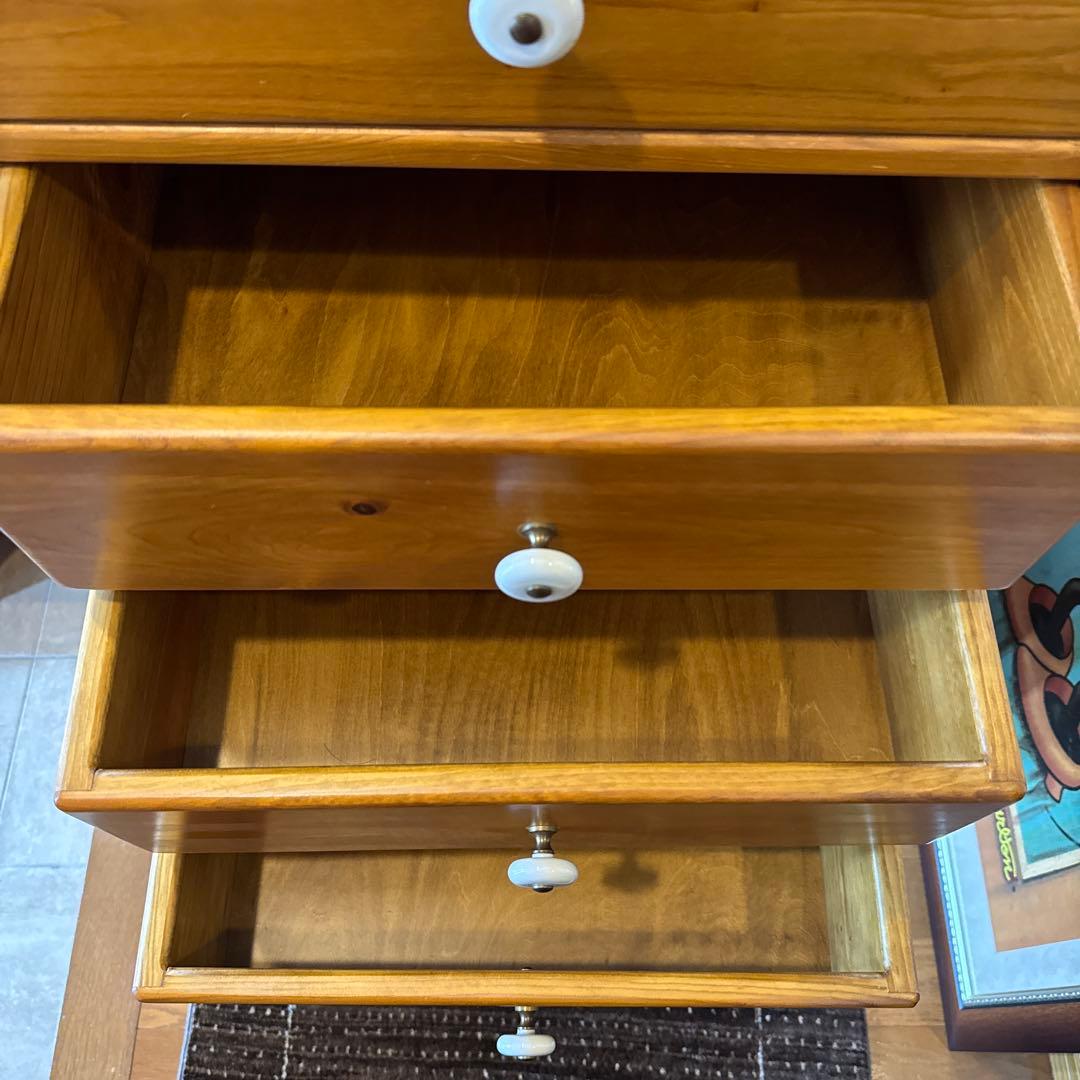 アンティークカントリー　オーダー家具　パイン材　引き出し収納　10段　一点物