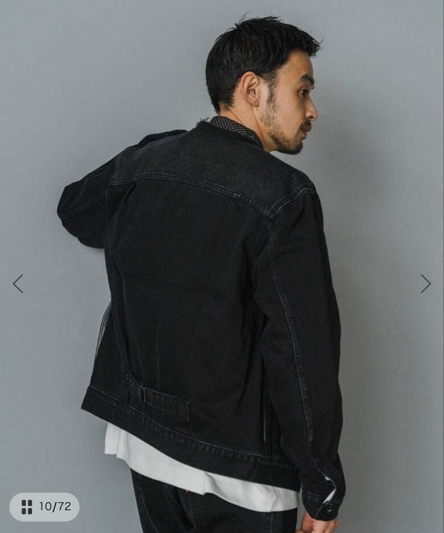 EDIFICE Levi's 別注デニムジャケット'COLLARLESS'