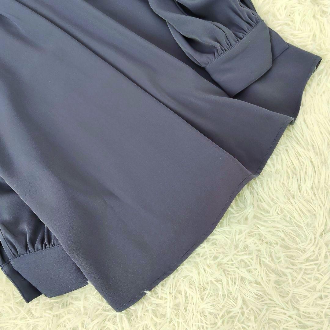 730 ハレ トロミシシュウシャツ トップス 刺繡 長袖 シャツ パープル F