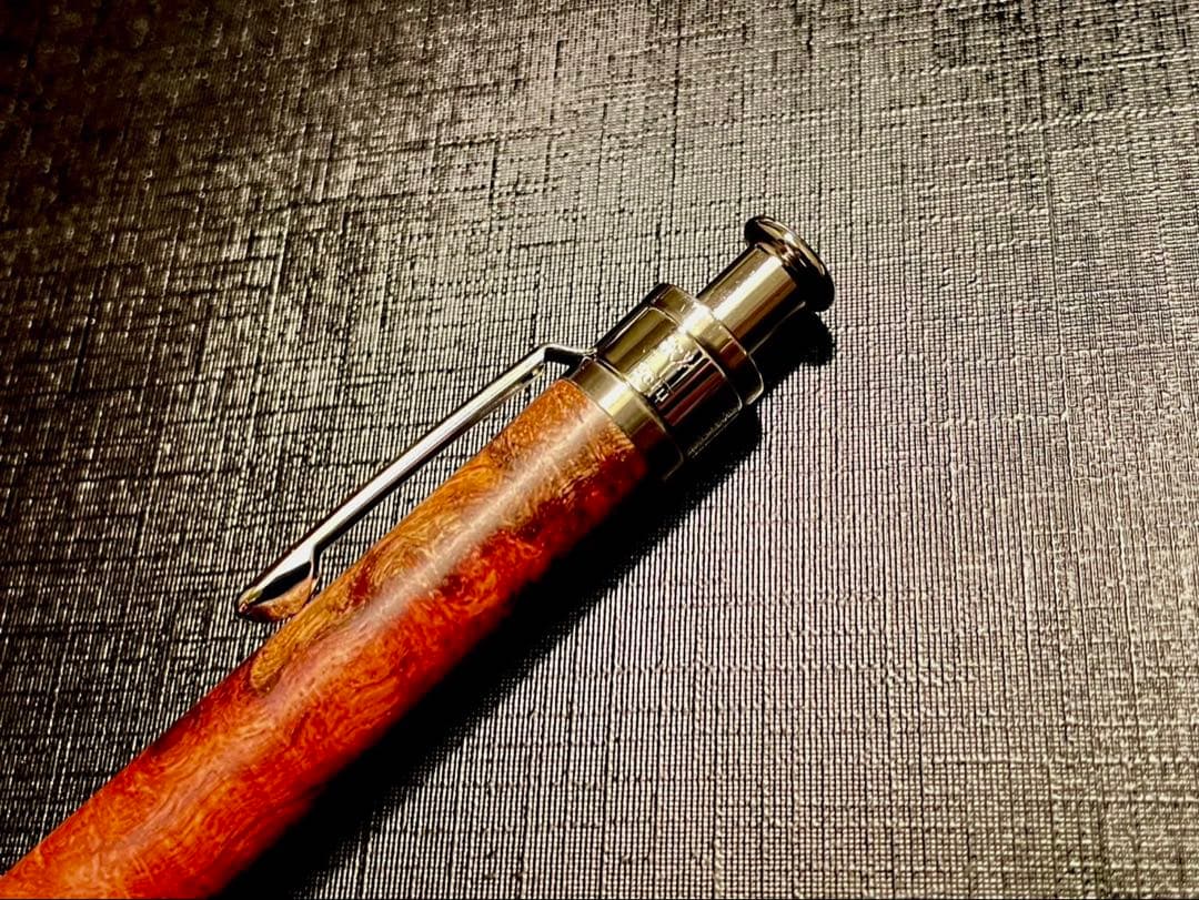 工房楔 0.5mmペンシル楔 花梨紅白(こぶ杢) 固定式口金付き