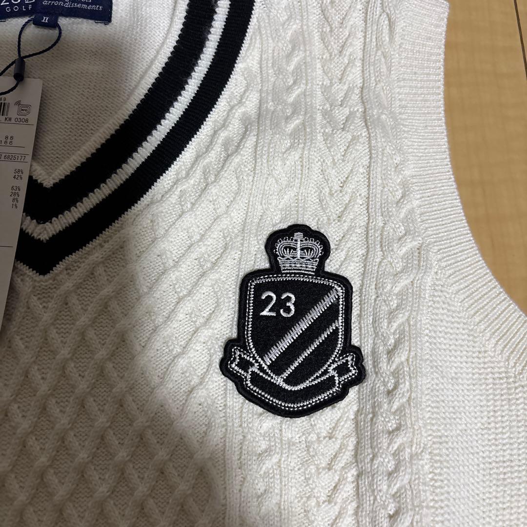 ☆タグ付き☆ 洗える 23区GOLF レディース ベスト II ホワイト