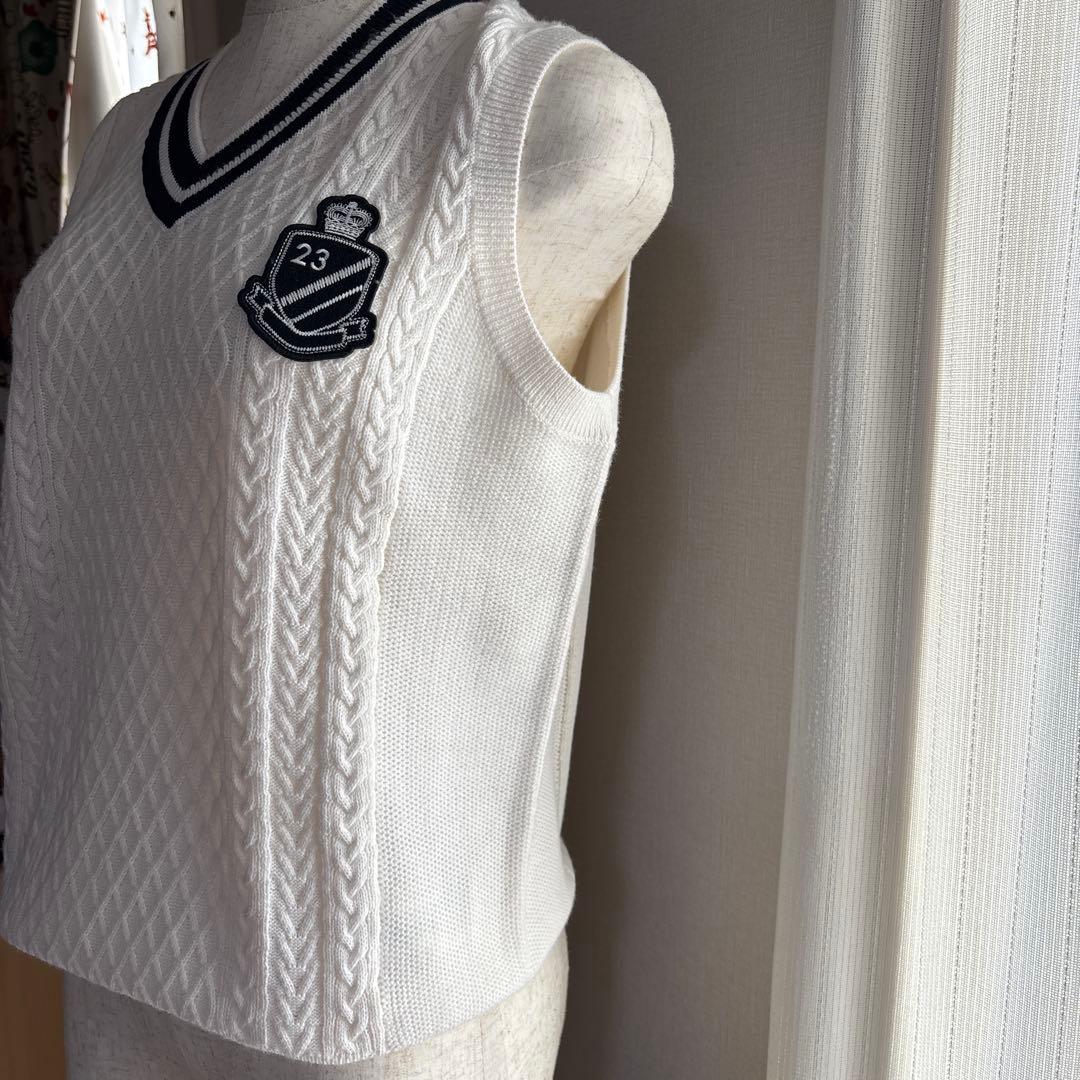 ☆タグ付き☆ 洗える 23区GOLF レディース ベスト II ホワイト