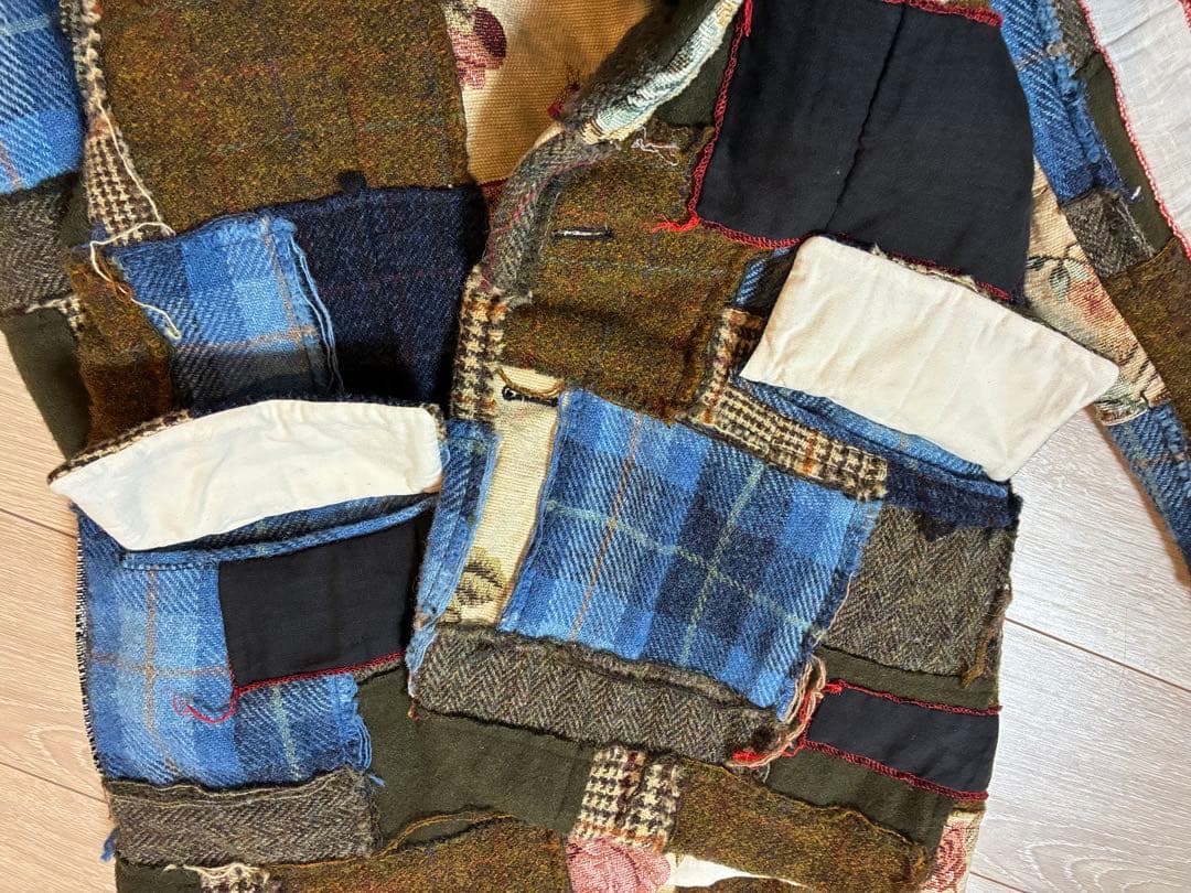 KHOKI（コッキ）　ハリスツイード　パッチワークジャケット