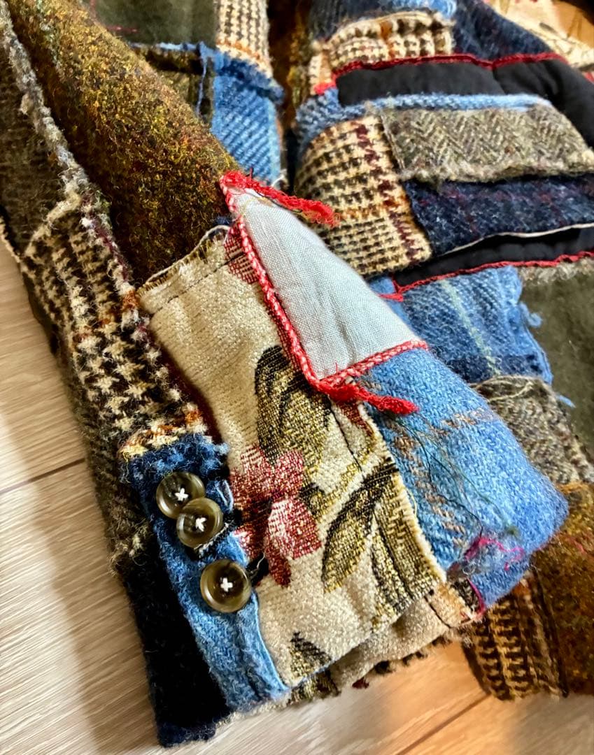 KHOKI（コッキ）　ハリスツイード　パッチワークジャケット