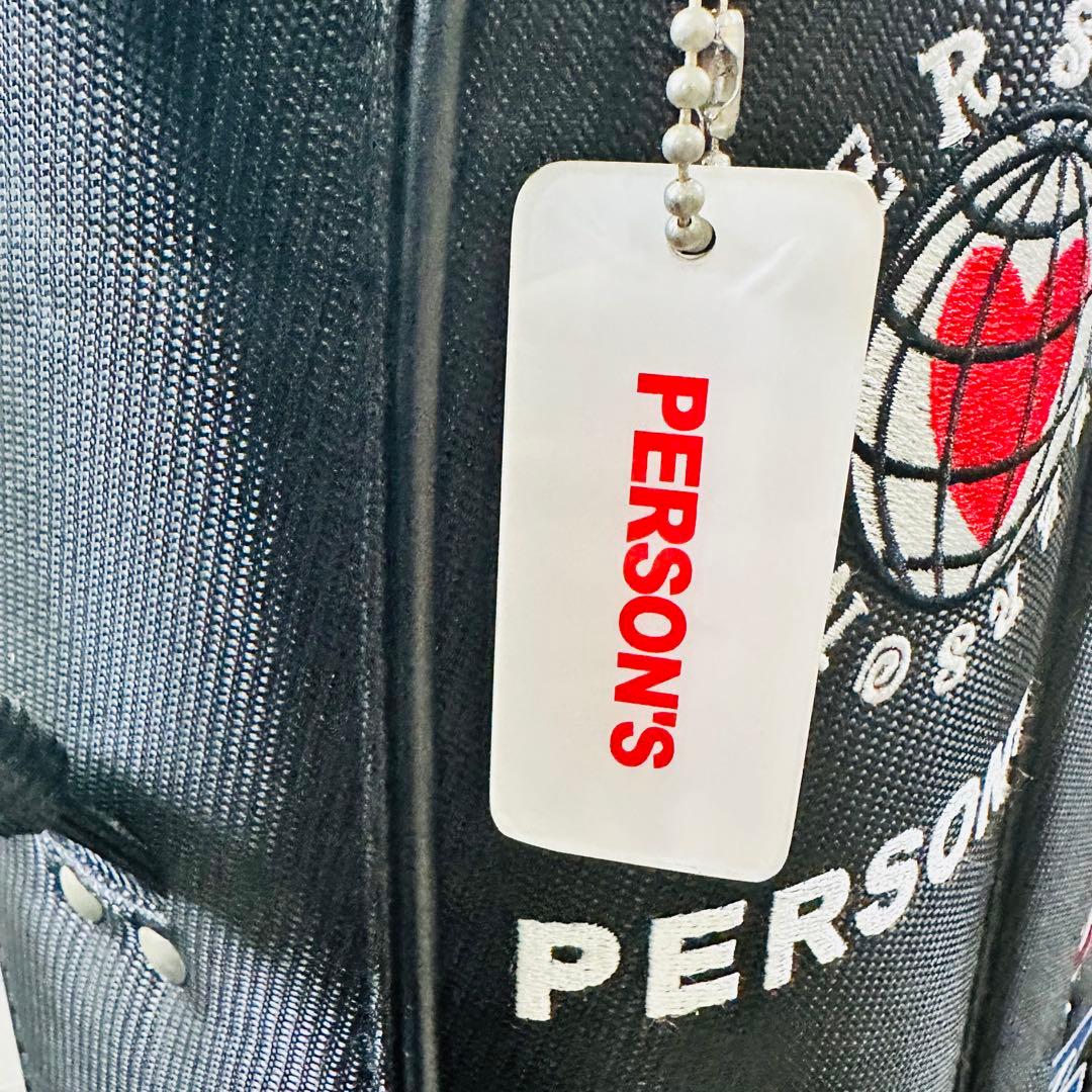 PERSON’S ゴルフバッグブラック 6分割収納 カラフルロゴ入り パーソンズ